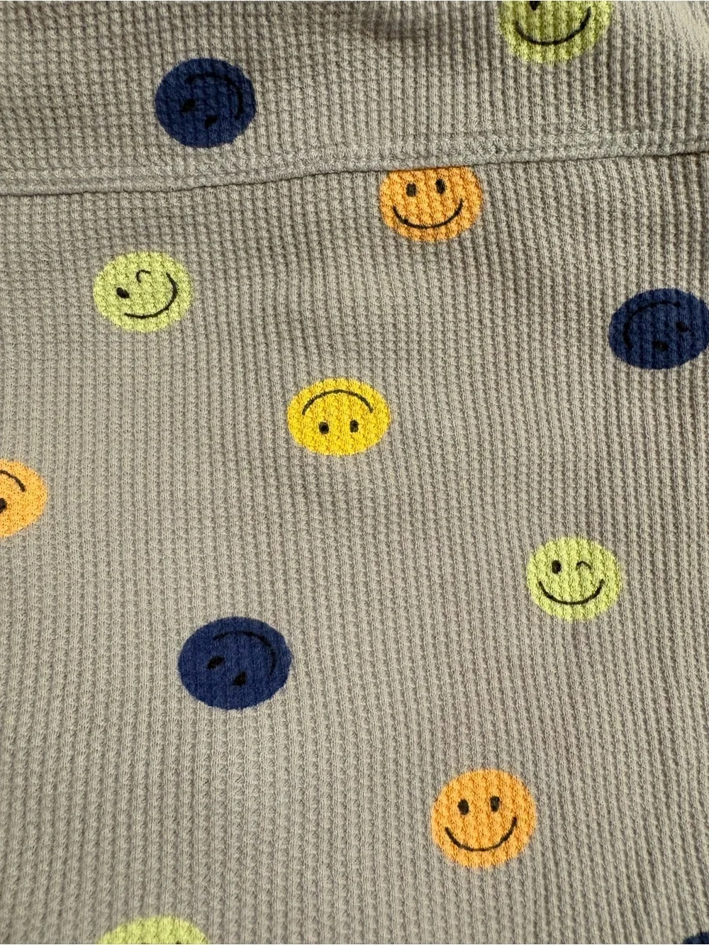 Old Navy Light Blue Smiley Pajama Set